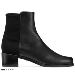 Stuart Weitzman 50/50 Easyon Reserve Black Leather Chelsea Boots